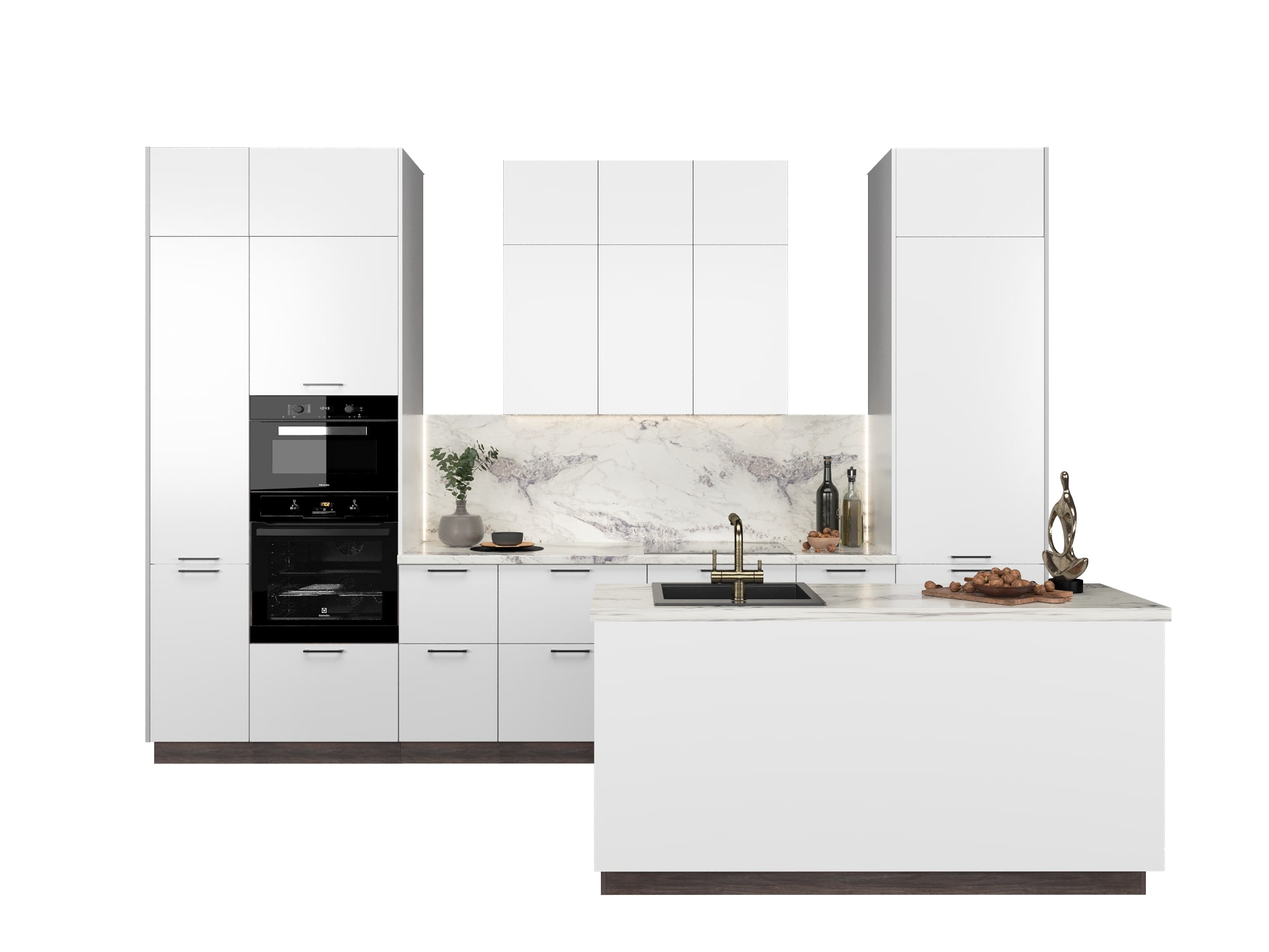 Кухня Идеалиста Royal 3600 Blanco МДФ прямая