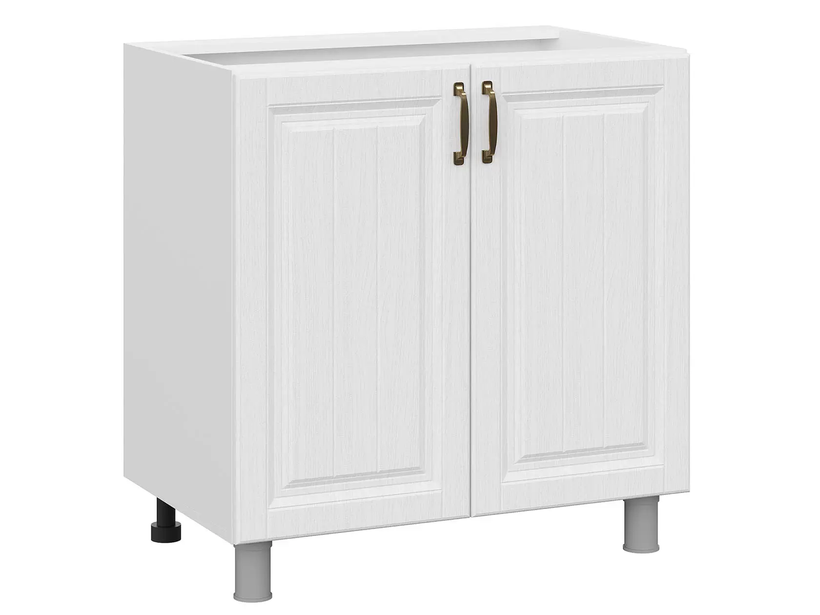 Кухонный гарнитур Прованс 220х160 см Белый / Белый текстурный