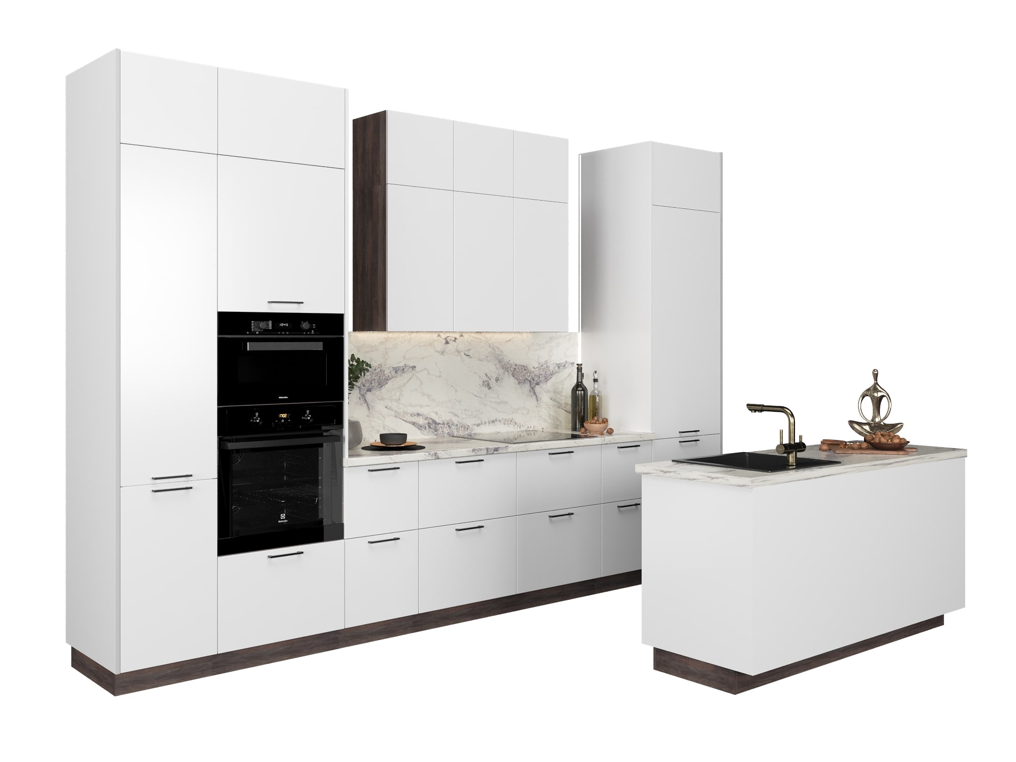 Кухня Идеалиста Royal 3600 Blanco МДФ прямая