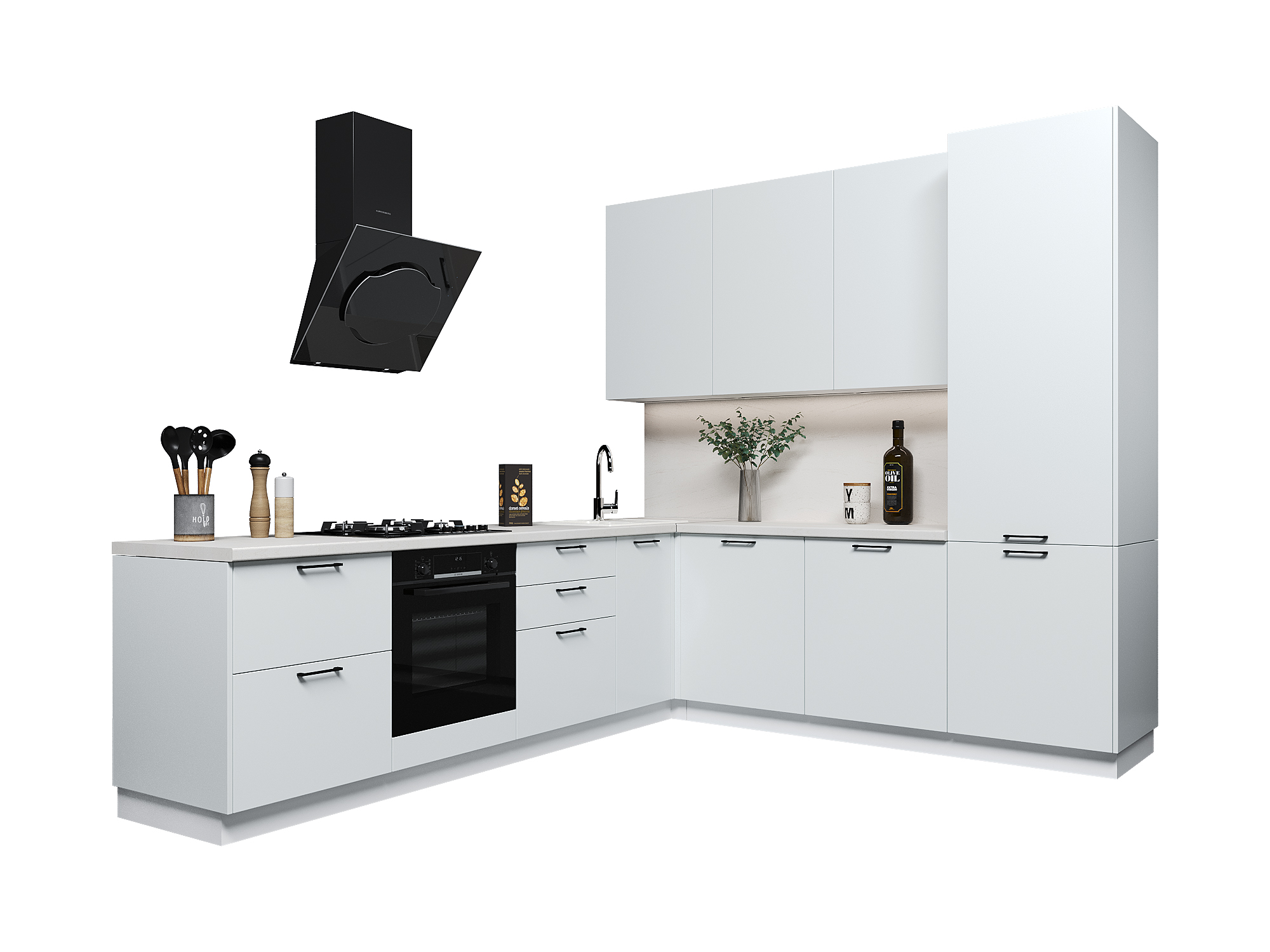 Кухня Идеалиста Royal 2800*1600 French Gray МДФ угловая
